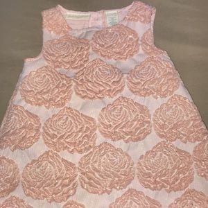 First Impressions Rose Gold Flower dress